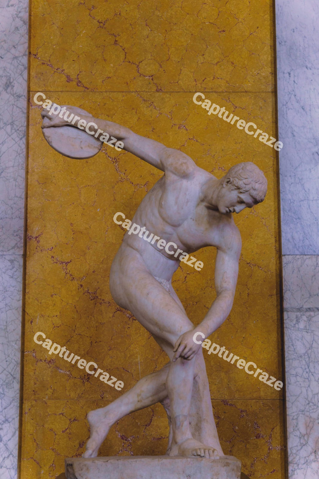 A Man Playing Discus